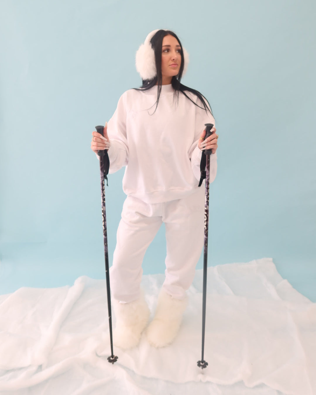 White Kaete Mockneck