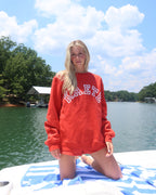 Cherry Red Varsity Crewneck