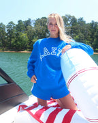 Lake Blue Side Stripe Shorts