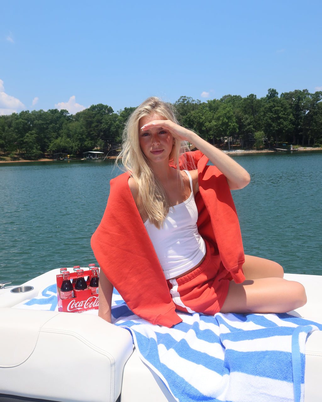 Cherry Red Varsity Crewneck