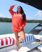 Cherry Red Varsity Crewneck