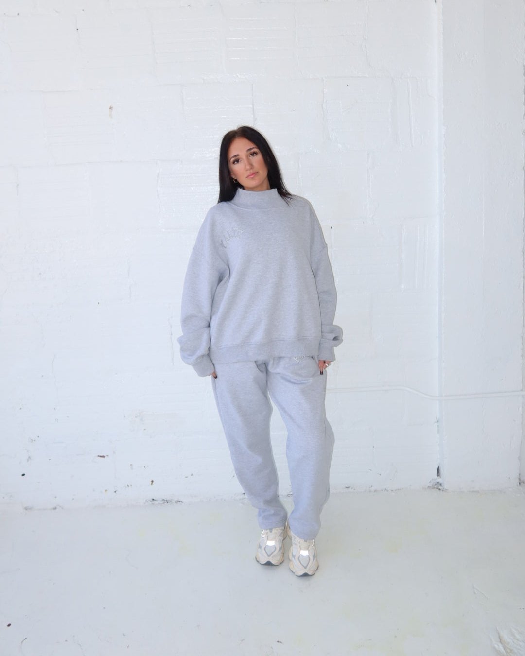 Grey Kaete Mockneck