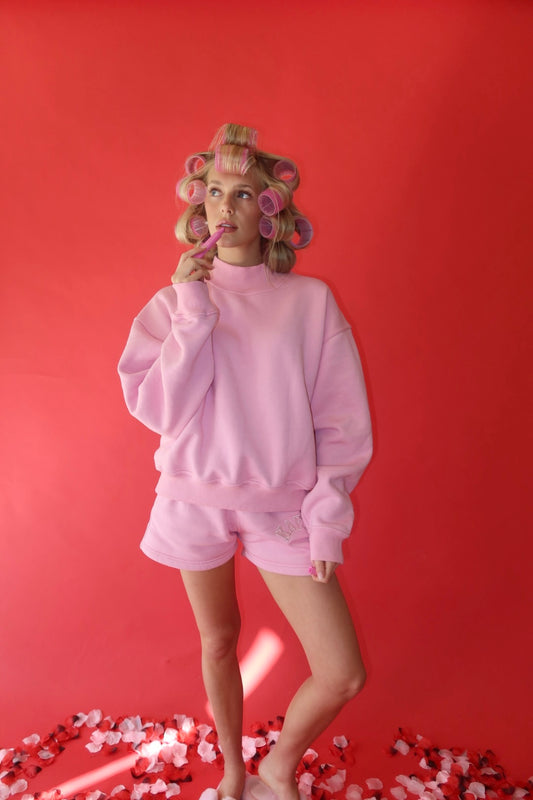 Pink Kaete Mockneck